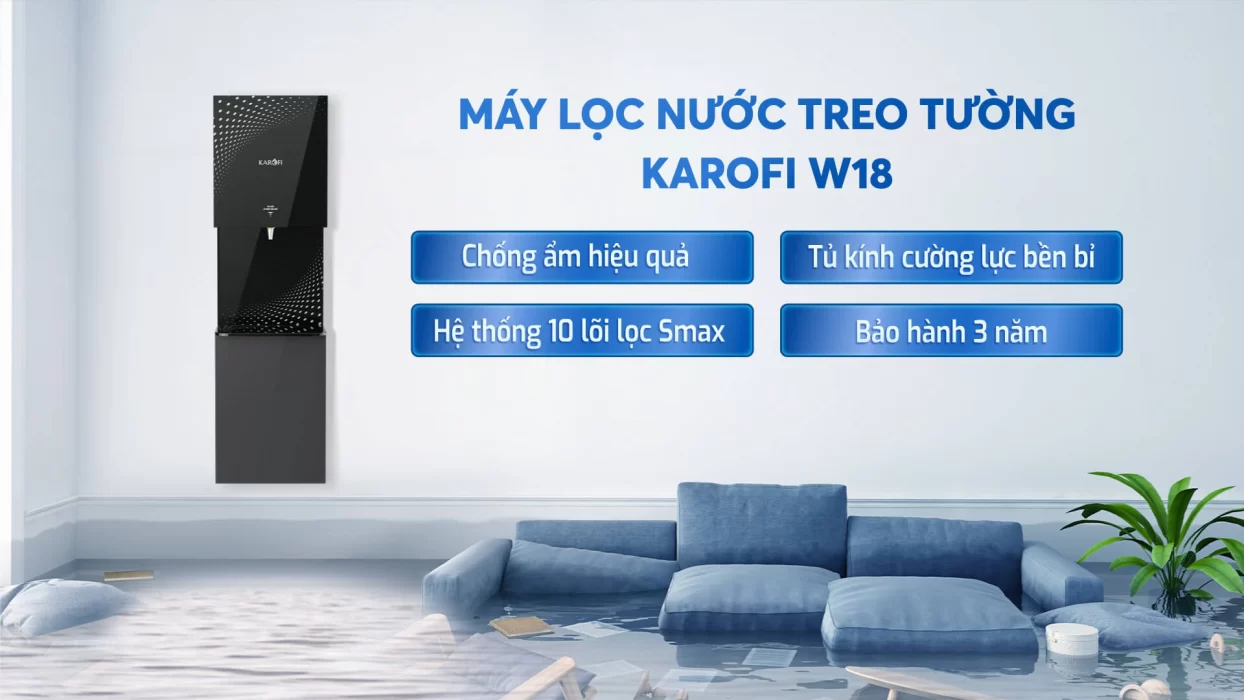 Máy lọc nước treo tường Karofi KAQ-W18