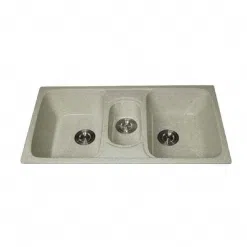 Chậu đá nhân tạo Dragon 3 ngăn CR01