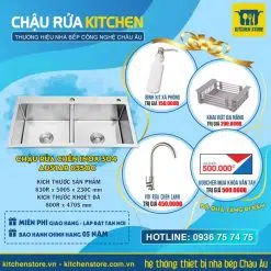 Chậu rửa chén Inox 304 Austar 8350C