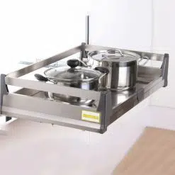 Giá xoong nồi Inox hộp 2 lớp đáy âm tủ Eurogold EU131.900