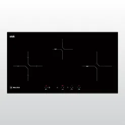 Bếp kính âm 2 từ và 1 điện Malloca MH-03IR N