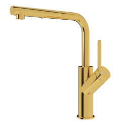 Vòi rửa bát rút dây Konox Artan Gold