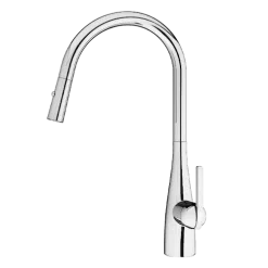 Vòi rửa bát rút dây Konox Curva Chrome