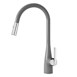 Vòi rửa bát rút dây Konox Curva Grey