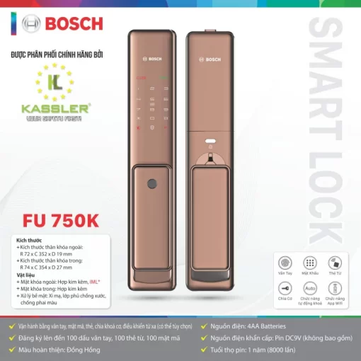 Khoá vân tay Bosch FU 750K