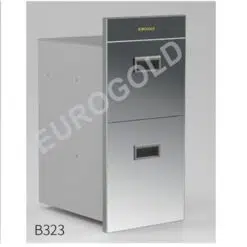 Thùng gạo mặt gương 2 tầng màu bạc Eurogold B323 (GB322S)