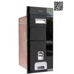 Thùng gạo gương nút nhấn Eurogold B303 (Black) (GB300B)