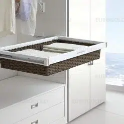 Giỏ để đồ gấp, ray giảm chấn, giá mây Eurogold EUA2190