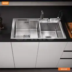 Chậu rửa chén 2 hố lệch Garis GS22.82