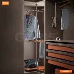 Giá xoay, treo góc tủ quần áo, 3 tầng Garis GW33R