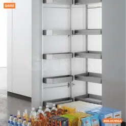 Tủ đồ khô 6 tầng, khay nhôm, cánh rút MS6.45GA