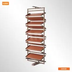 Giá để giày xoay 360°, khay bọc da, 12 tầng GW44R