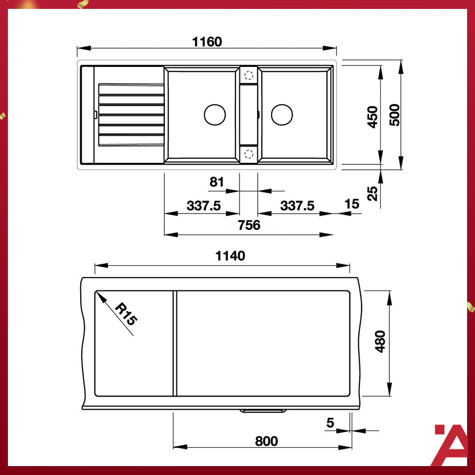 Chậu rửa chén Hafele Blancozia 8S 565.76.659