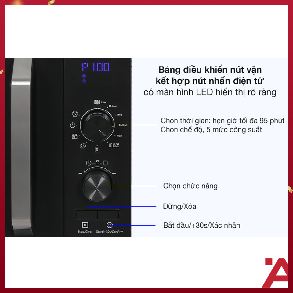 Lò Vi Sóng Kết Hợp Nướng Để Bàn HW-F23B Hafele 538.31.270