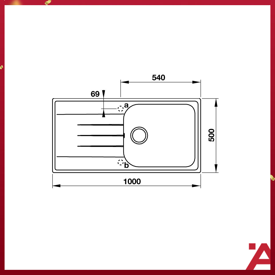 Chậu Rửa Chén HS19-GED1R60 Hafele 570.36.350