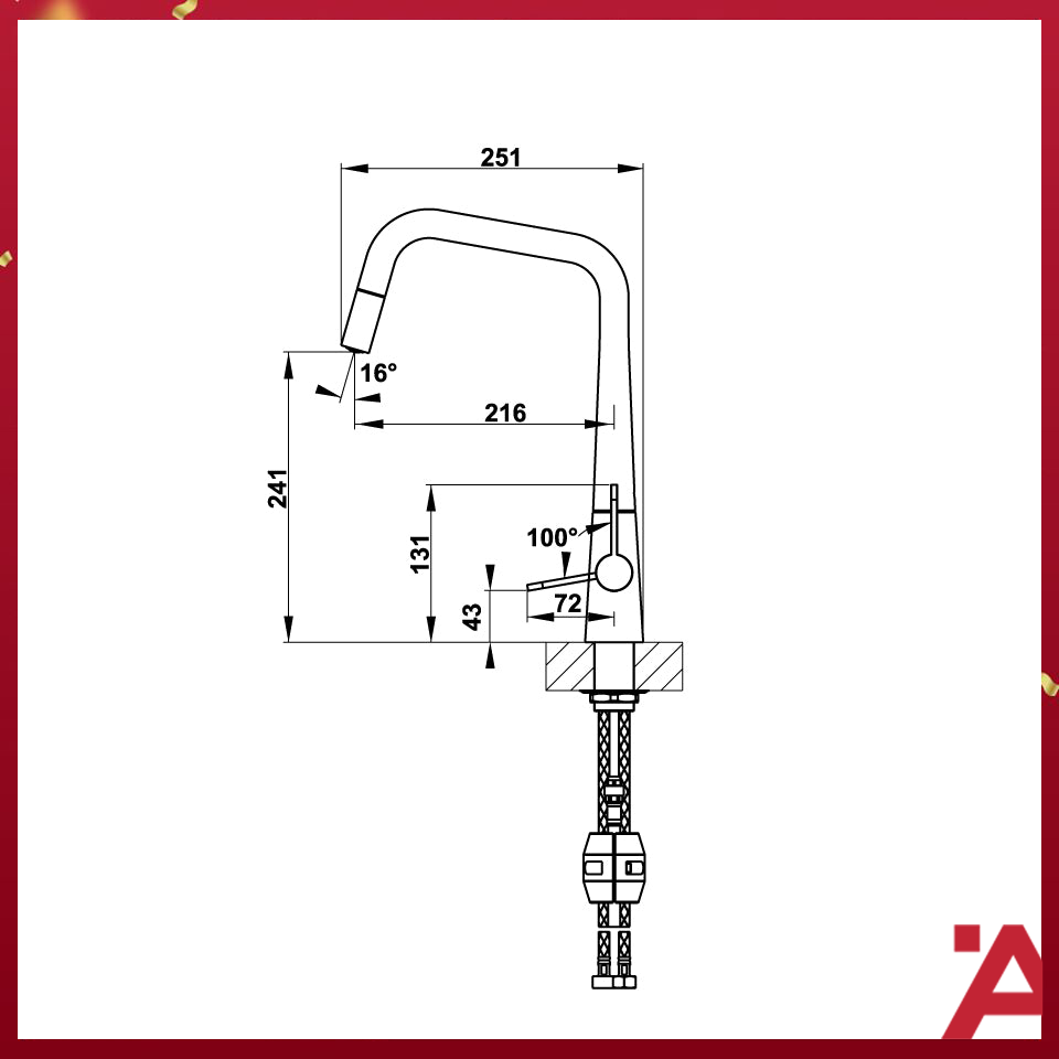 Vòi Rửa Chén HT20-CH1P241 Hafele 570.82.220