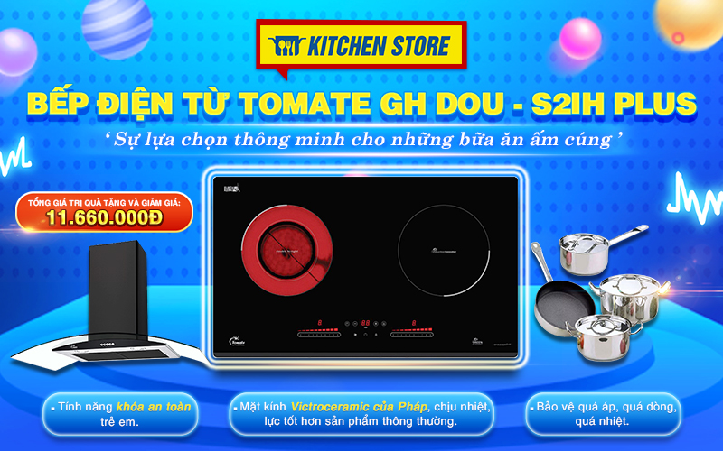 chuong trinh uu dai tang bep tomate kitchen store