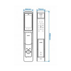 KHOÁ VÂN TAY THÔNG MINH SHARP H2-B XÁM (GRAY)