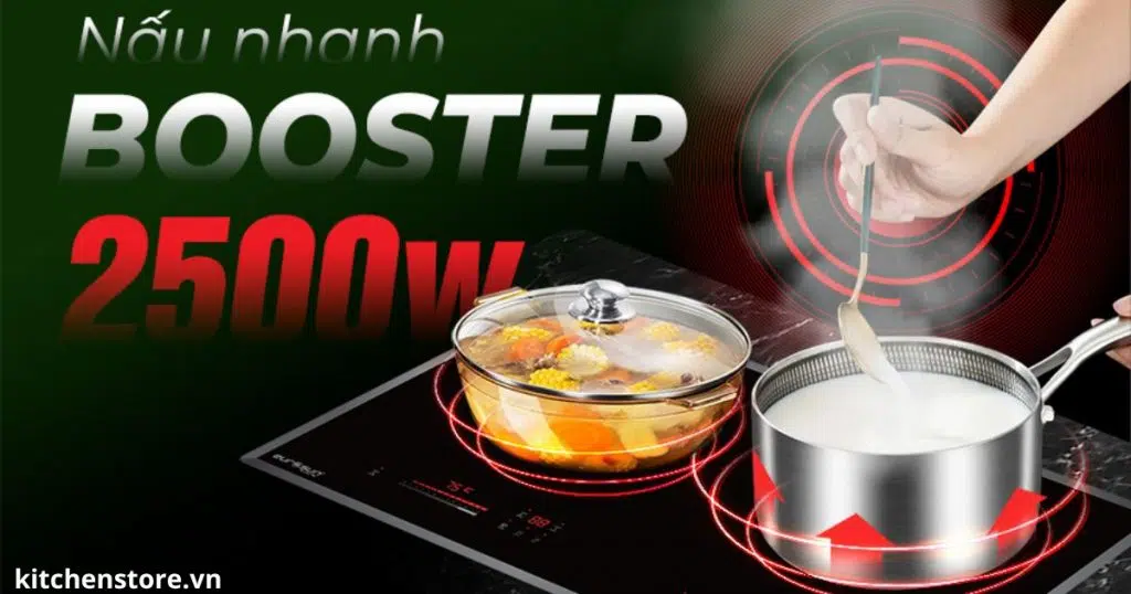 Booster nấu nhanh trên bếp 