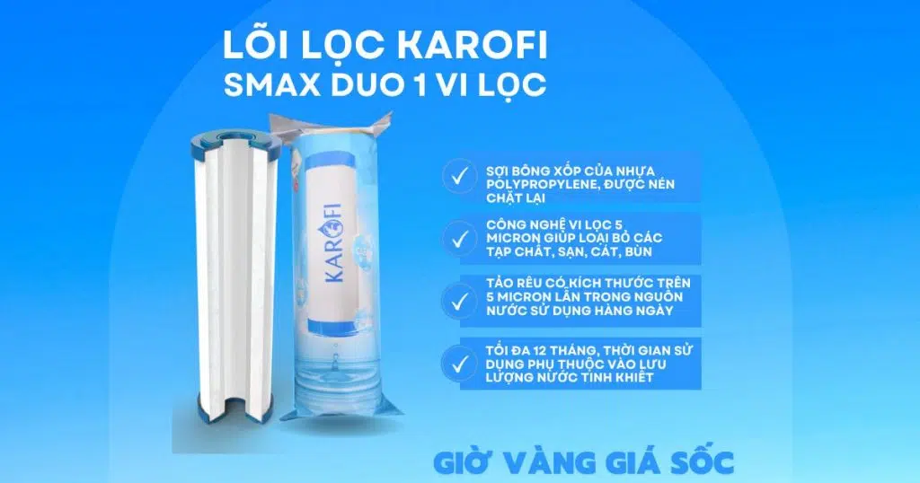 Lõi lọc nước Smax duo 1 vi lọc