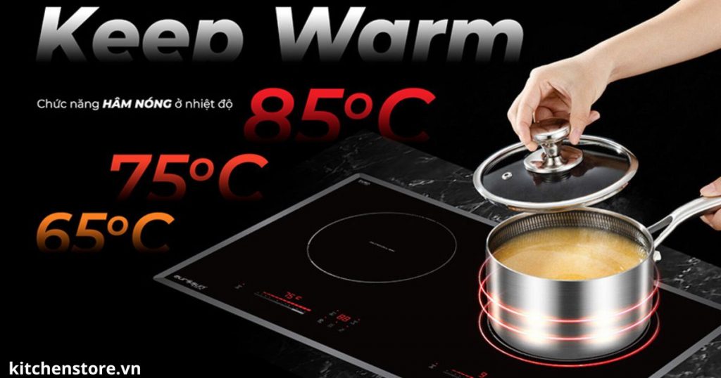 Tính năng hâm nóng trên bếp từ đôi Eurosun Eu-T99Max