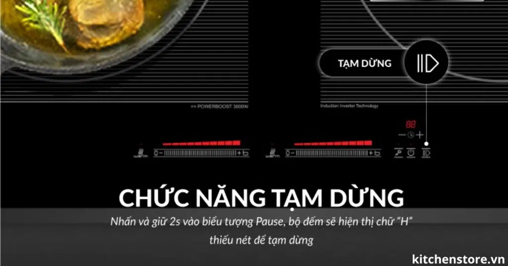 Tính năng pause stop bếp từ EU-T895GE