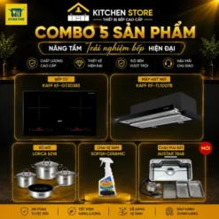 Combo bếp điện từ hút mùi vòi chậu Kaff KF-GT3038II