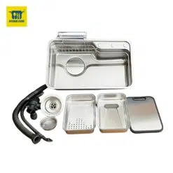 Chậu rửa bát 1 hộc bán nguyệt Austar AU-7848-BSL (304)