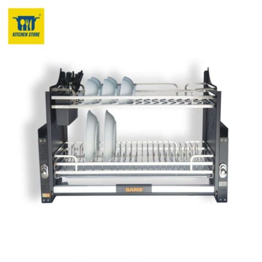 Giá bát đĩa nâng hạ cơ, nan dẹt, inox 304 GL06.80SE