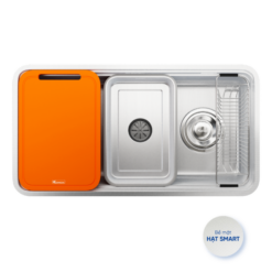 Chậu rửa bát phong cách Nhật chống xước Konox Tari Smart 8847